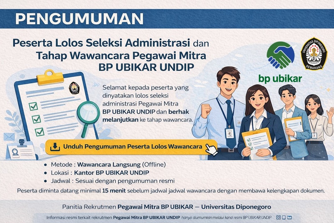 Pengumuman Pegawai Mitra BP UBIKAR