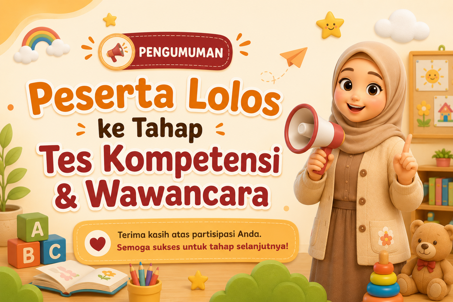 Pengumuman Seleksi Administrasi Loker Wakil Kepala PAUD Permata Undip